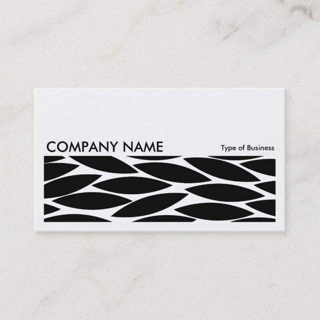 Long Picture 0216 - Abstract Leaves Business Card (Front)