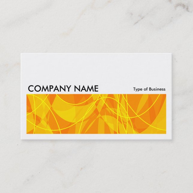 Long Picture 022 - Abstract in Orange and Yellow Business Card (Front)