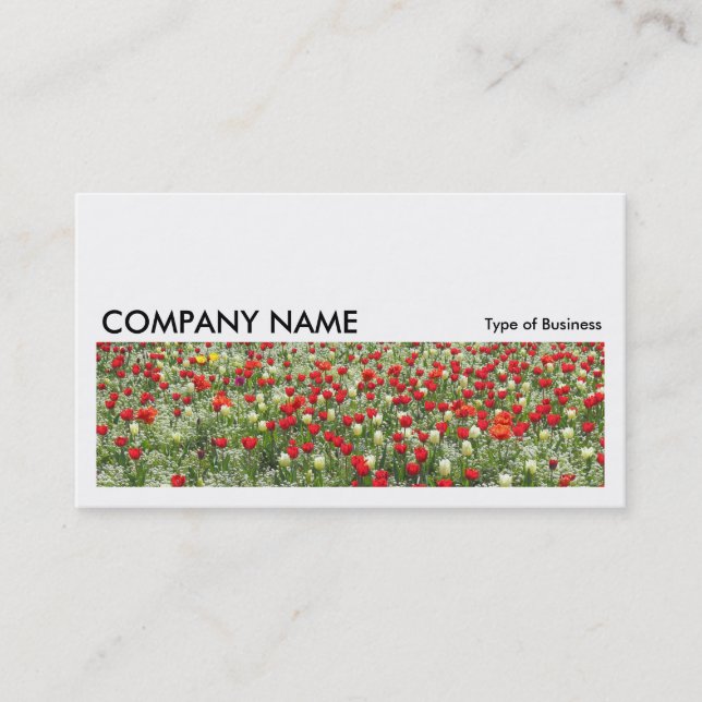 Long Picture 0232 - Bed of Tulips Business Card (Front)