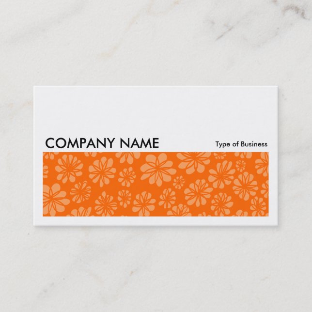 Long Picture 060 - Orange Floral Business Card (Front)