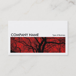 Long Picture 068 - High Contrast Tree - Red Business Card