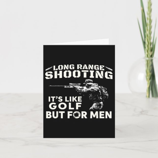 Long Range Shooting It's Like Golf But For Men 3  Card (Front)