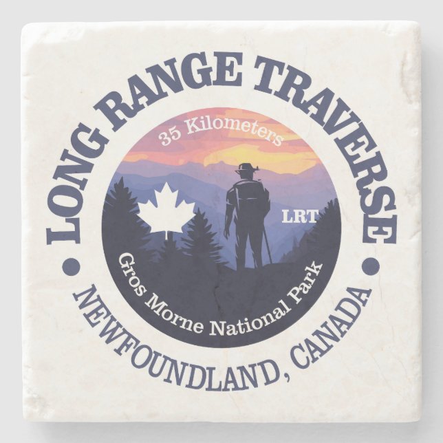 Long Range Traverse (rd2) Stone Coaster (Front)