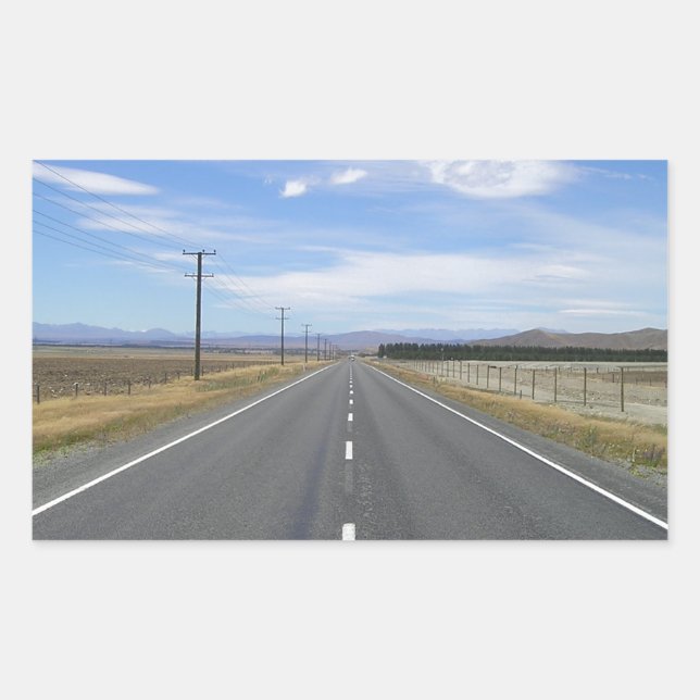 Long Road Rectangular Sticker (Front)