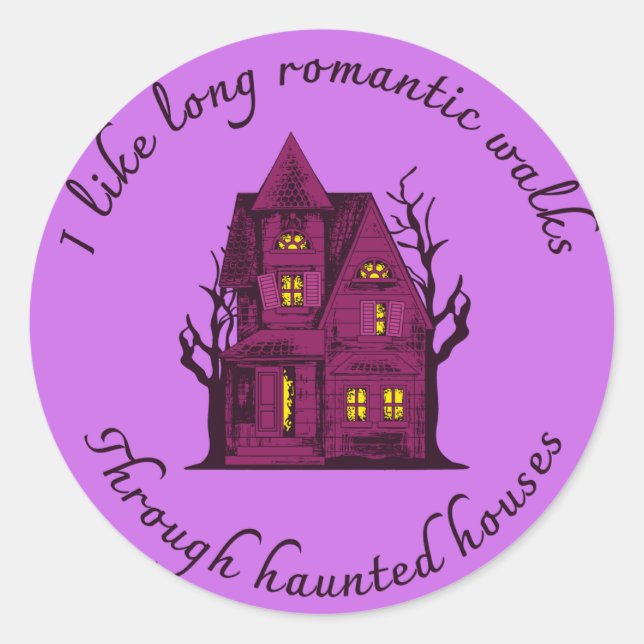 Long Romantic Walks through Haunted Houses Sticker (Front)