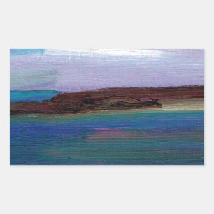Long Sands Sea View Rectangular Sticker
