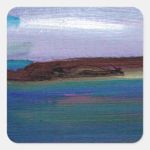 Long Sands Sea View Square Sticker