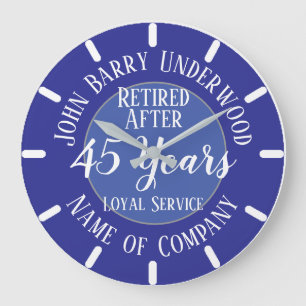 Long Service Award or Retirement Large Clock