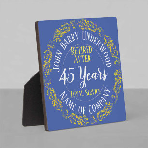 Long Service Award or Retirement Plaque