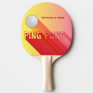 Long Shadow Personalization Gradiant Colors Sports Ping Pong Paddle