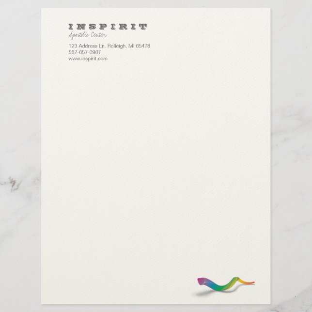 Long Shofar - rainbow Customized Letterhead (Front)