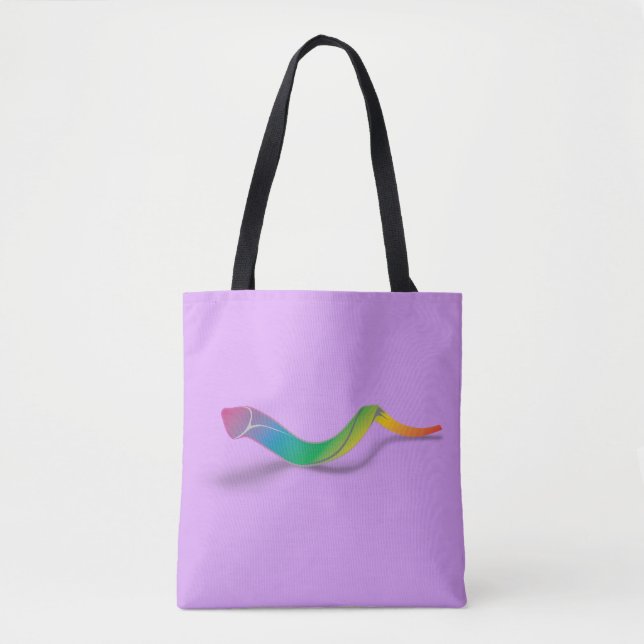 Long Shofar (rainbow) Tote Bag (Front)