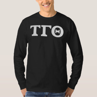 Long Sleeve Letters Shirt - Black w/ White Letters