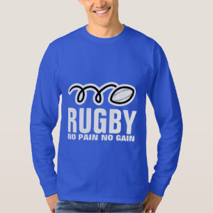 Long sleeve Rugby shirt no pain no gain