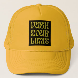 long sleeve shirt push your limit trucker hat