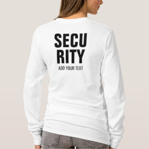 Long Sleeve Upload Company Logo Womens Security T-Shirt