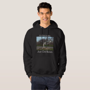 Long sleeved hoodie with just Old Bones. 