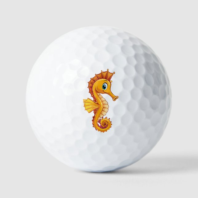 Long-snouted seahorse golf balls (Front)