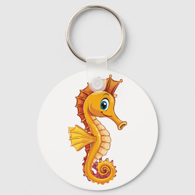 Long-snouted seahorse key ring (Front)