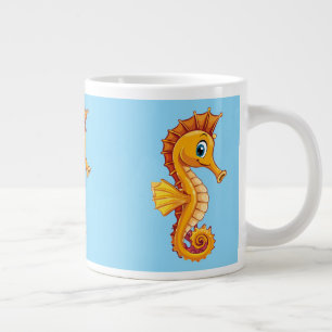 Long-snouted seahorse large coffee mug