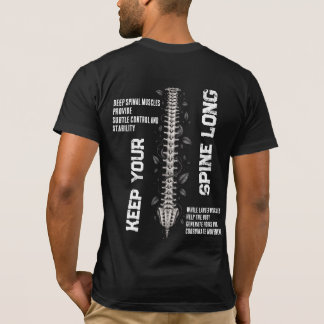 Long Spinal Stability Anatomy T-Shirt