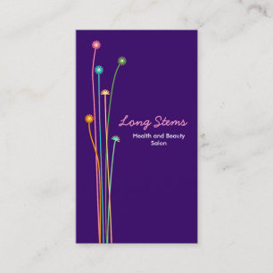 Long Stems - Dark Purple Business Card