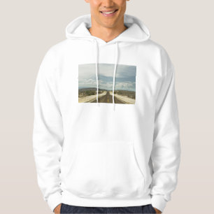 Long Straight Road Through Mexican Baja Landscape Hoodie
