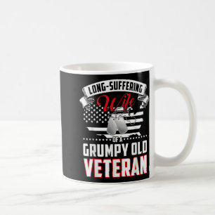Long Suffering Wife Of A Grumpy Old Veteran Coffee Mug