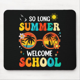 Long Summer Welcome School Retro Groovy Back To Mouse Pad