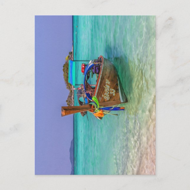 Long tail boat, Koh Lipe, Thailand Postcard (Front)