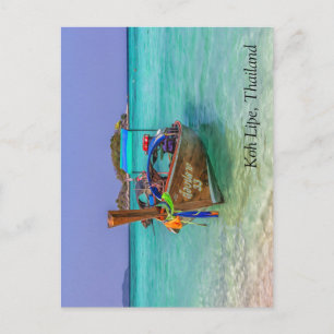 Long tail boat, Koh Lipe, Thailand Postcard