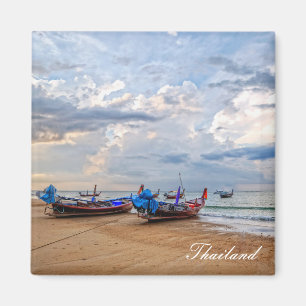 Long tail boats in Thailand Magnet