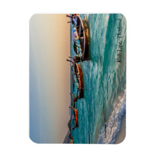 Long tail boats Koh Lipe, Thailand Magnet