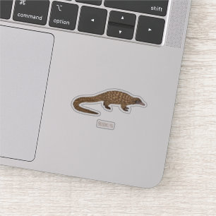 Long-tailed pangolin cartoon illustration
