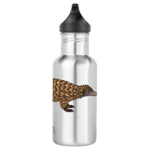 Long-tailed pangolin cartoon illustration 532 ml water bottle