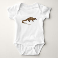 Long-tailed pangolin cartoon illustration