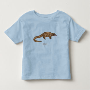 Long-tailed pangolin cartoon illustration toddler T-Shirt