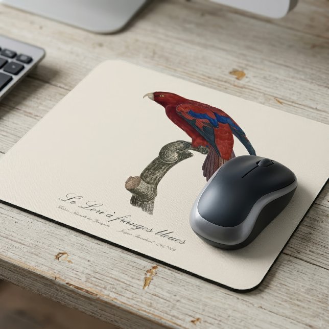 Long-Tailed Red Lory, Trichoglossus borneus Mouse Pad (Long-Tailed Red Lory, Trichoglossus borneus. Mouse Pad)