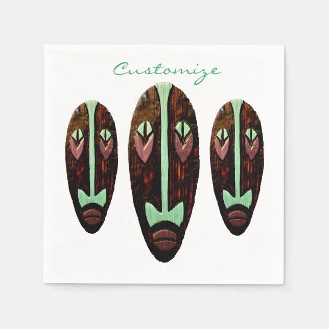Long Tiki Mask Thunder_Cove Napkin (Front)