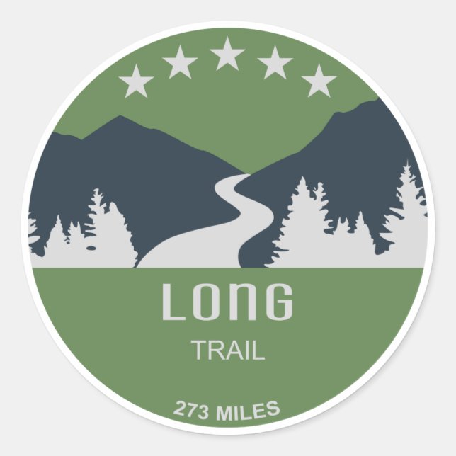 Long Trail Vermont Classic Round Sticker (Front)