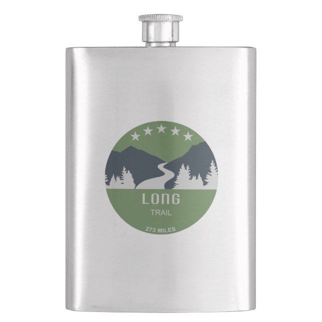 Long Trail Vermont Hip Flask (Front)