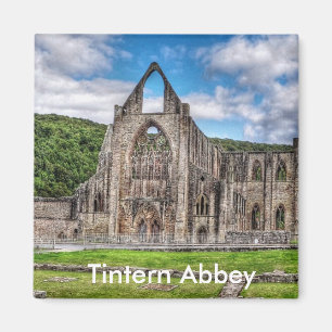 Long View of Ancient Tintern Abbey, Wales, UK Magnet