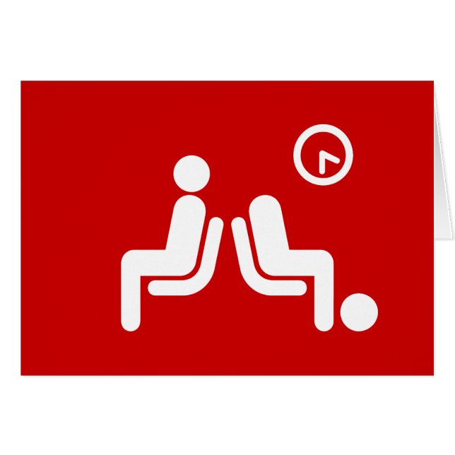 Long Wait Sign Greeting Cards (Front Horizontal)