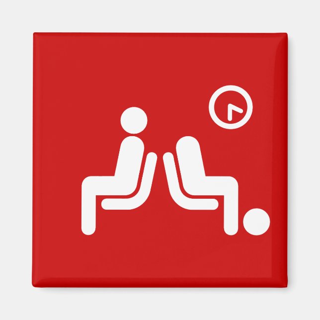 Long Wait Sign Magnet (Front)