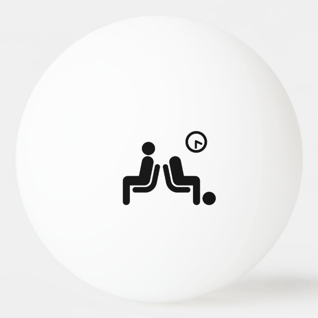 Long Wait Sign Ping Pong Ball (Front)