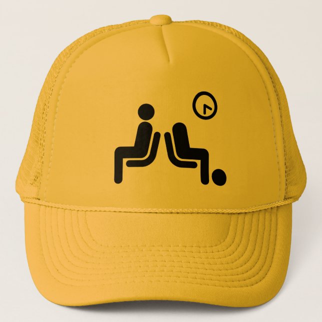 Long Wait Sign Trucker Hat (Front)