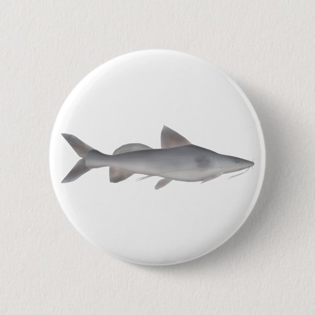 Long-whiskered Catfish 6 Cm Round Badge (Front)