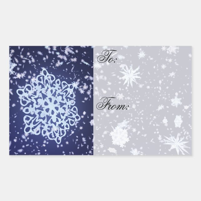 Long Winter's Night Gift Tag Stickers (Front)