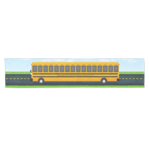 Long Yellow School Bus 16 Photos Graduation Party Short Table Runner