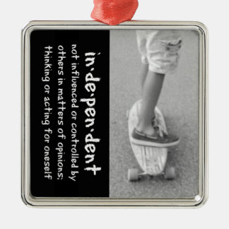 Longboard Independence Metal Ornament